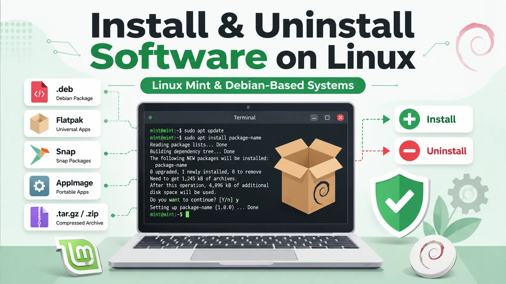 How to Install and Uninstall Software on Linux Mint and Debian-Based Linux